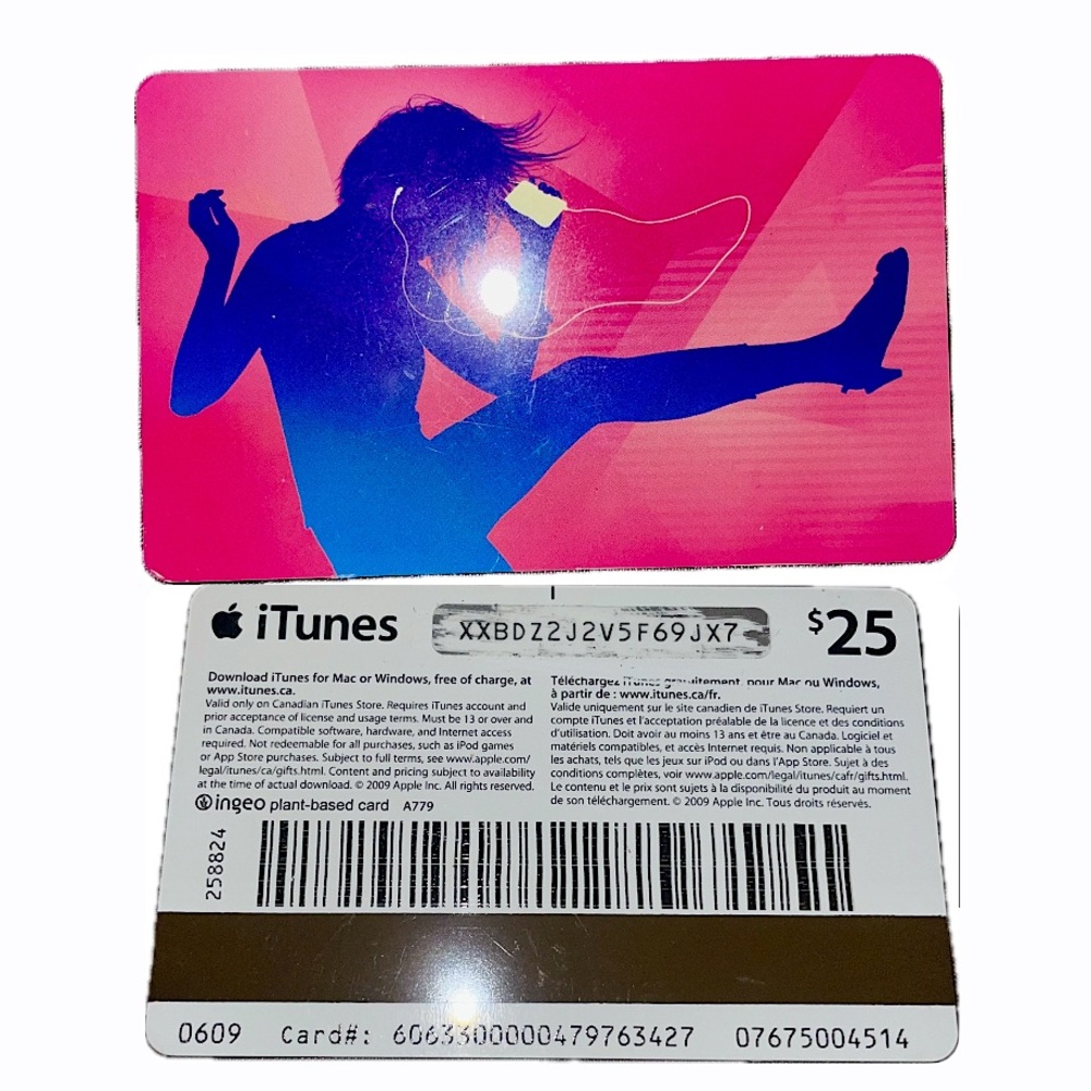 2009 Apple iTunes Collectible Old Nostalgic Gift Card ($25 - Empty)